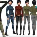 Turtle Neck Top & Skinny Jeans by ekinege at TSR