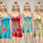 Flower Embroidery Nightdress by lilka at TSR