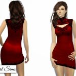 Lace Overlay Bodycon Dress by NyGirl Sims