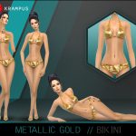 Metallic Gold Bikini by Sims4Krampus