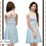 Layered Lace Flare Dress by NyGirl Sims
