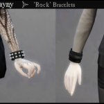 Leather Wristband & Spikes Bracelet by Hayny