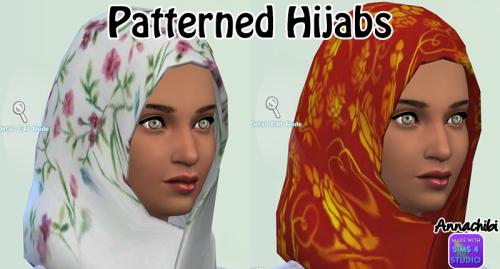 Patterned Hijabs by Annachibbi’s Sims | Sims 4 Nexus