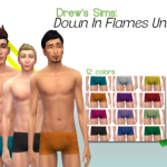 Down in Flames Underwear by Drew's Sims