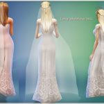 Long Wedding Veil by Mythical Sims