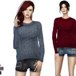 Wool Cable Knit Sweater by zodapop at TSR