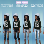 Ripped Denim Capris by onyx sims