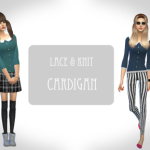 Lace & Knit Cardigan by Chiissims
