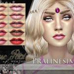 Rose Petal Lips With Teeth by Pralinesims at TSR