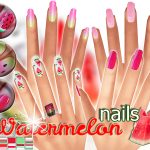Watermelon Nails by Pinkzombiecupcakes a TSR