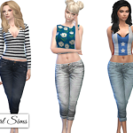 Diesel Boyfriend Cropped Jeans by NyGirl Sims