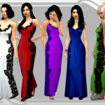 Long Night Lace Gown by Dreaming 4 Sims