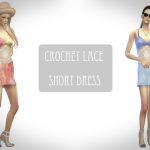 Crochet Lace Short Dress by Chiissims