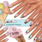 Ice Cream Nails by Pinkzombiecupcake at TSR