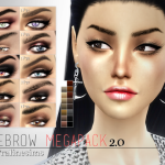Eyebrow Megapack 2.0 by Pralinesims at TSR