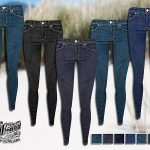 Dark Skinny Denim Jeans by Pinkzombiecupcake at TSR