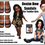 Denim Bow Sandals -Original Content-