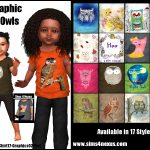 Toddler Graphic Shirts 02: Owls -Original Content-