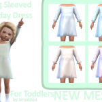 Long Sleeved Toddler's Sunday Dress by Annabluu