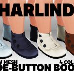 Charlindy Vintage Toddler Side Button Boots by Charredsky at TSR