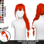 Wings Hair OEO120 Toddler Conversion by RedHeadSims | Sims 4 Nexus