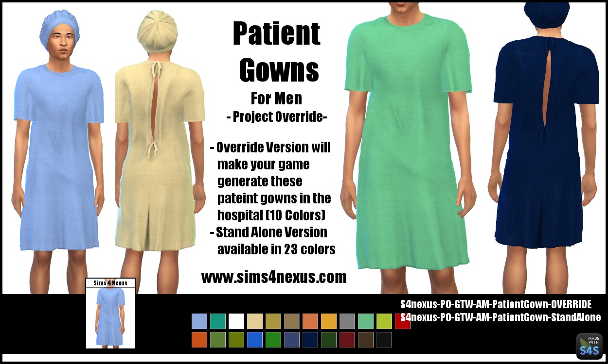 -Project Override- Male Patient Gowns -Original Content. 