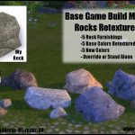Base Game Build Mode Rocks Retextured