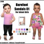Bare Foot Sandals 01 -For Infant Girls-